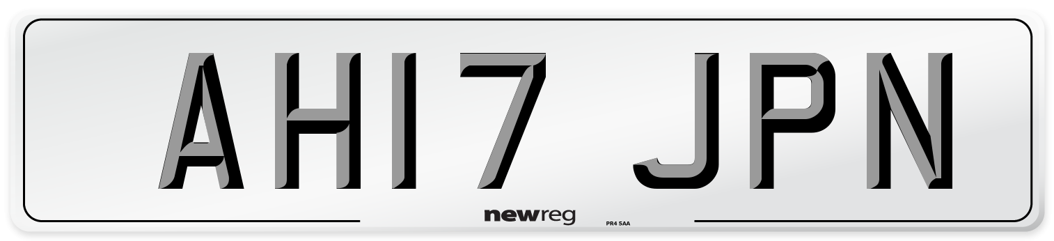 AH17 JPN Number Plate from New Reg